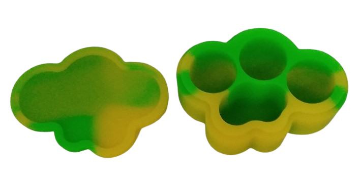 Contêiner de Silicone Ultra eco- Verde e amarelo