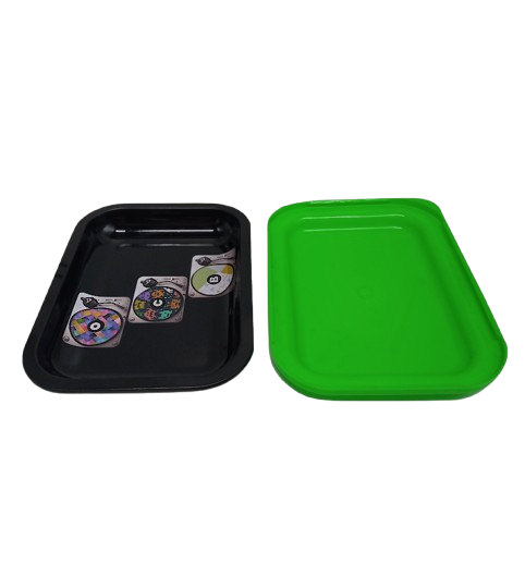 Bandeja Metal OCB com Tampa verde 02