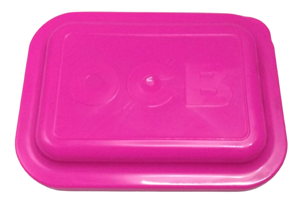 Bandeja Metal OCB com Tampa Rosa