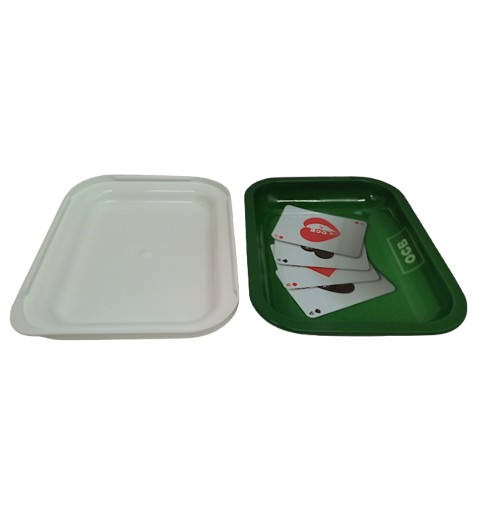 Bandeja Metal OCB com Tampa Branca