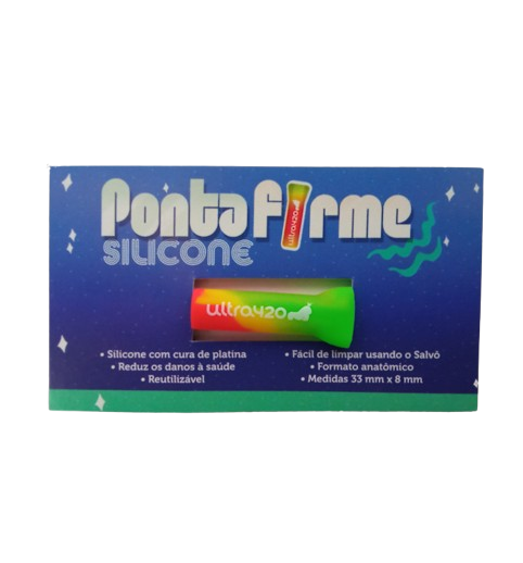 Piteira Ponta Firme Silicone Verde e Vermelho