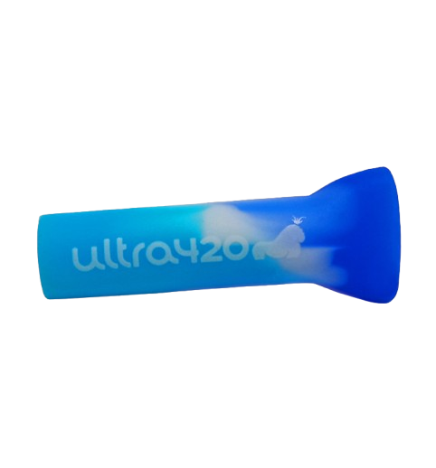 Piteira Ponta Firme Silicone Azul Mesclado
