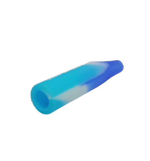 Piteira Ponta Firme Silicone Azul Mesclado