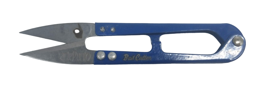 Tesoura Yellow finger para Cortar Tabaco Azul