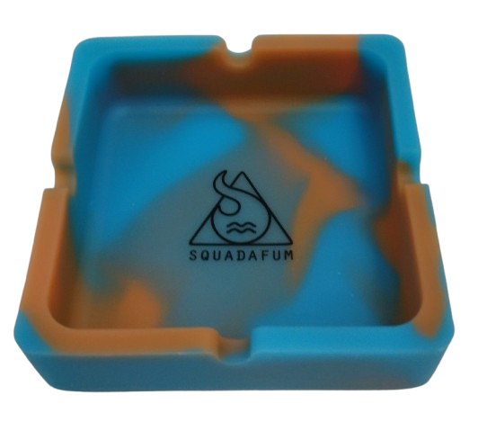 Cinzeiro para Cigarro SDF Quadrado AzulL/Laranja