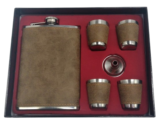 kit frasco de bebida Marrom