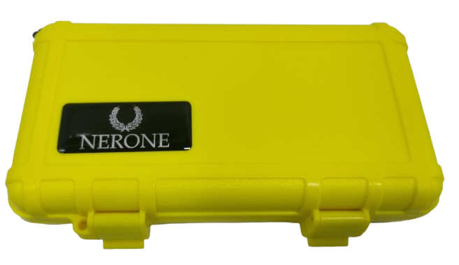 Caixa Umidora Nerone para Viagem para 5 Charutos Amarela