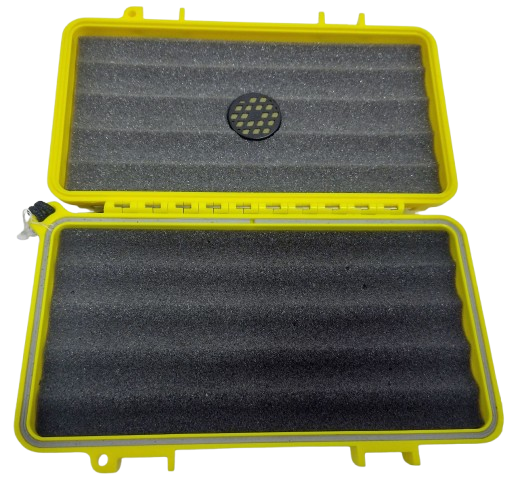 Caixa Umidora Nerone para Viagem para 5 Charutos Amarela