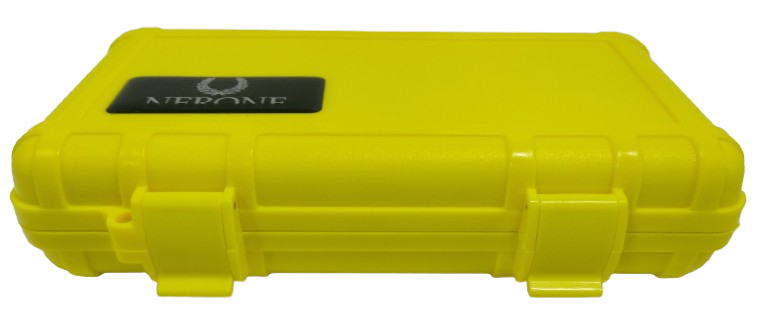Caixa Umidora Nerone para Viagem para 5 Charutos Amarela