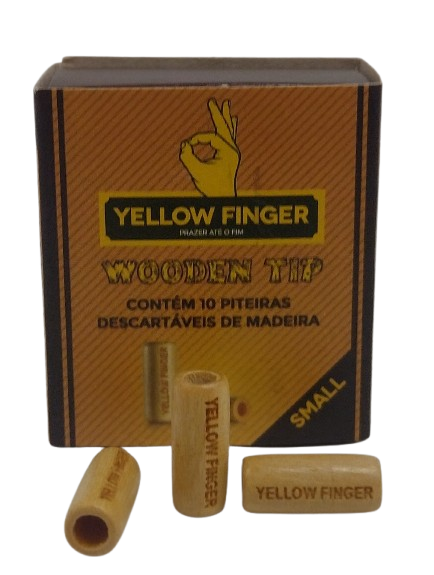 Piteira Yellow finger Wooden Tip Small