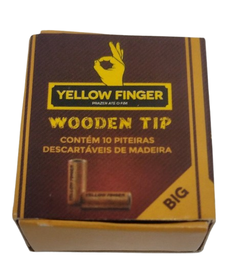 Piteira Yellow finger Wooden Tip Big