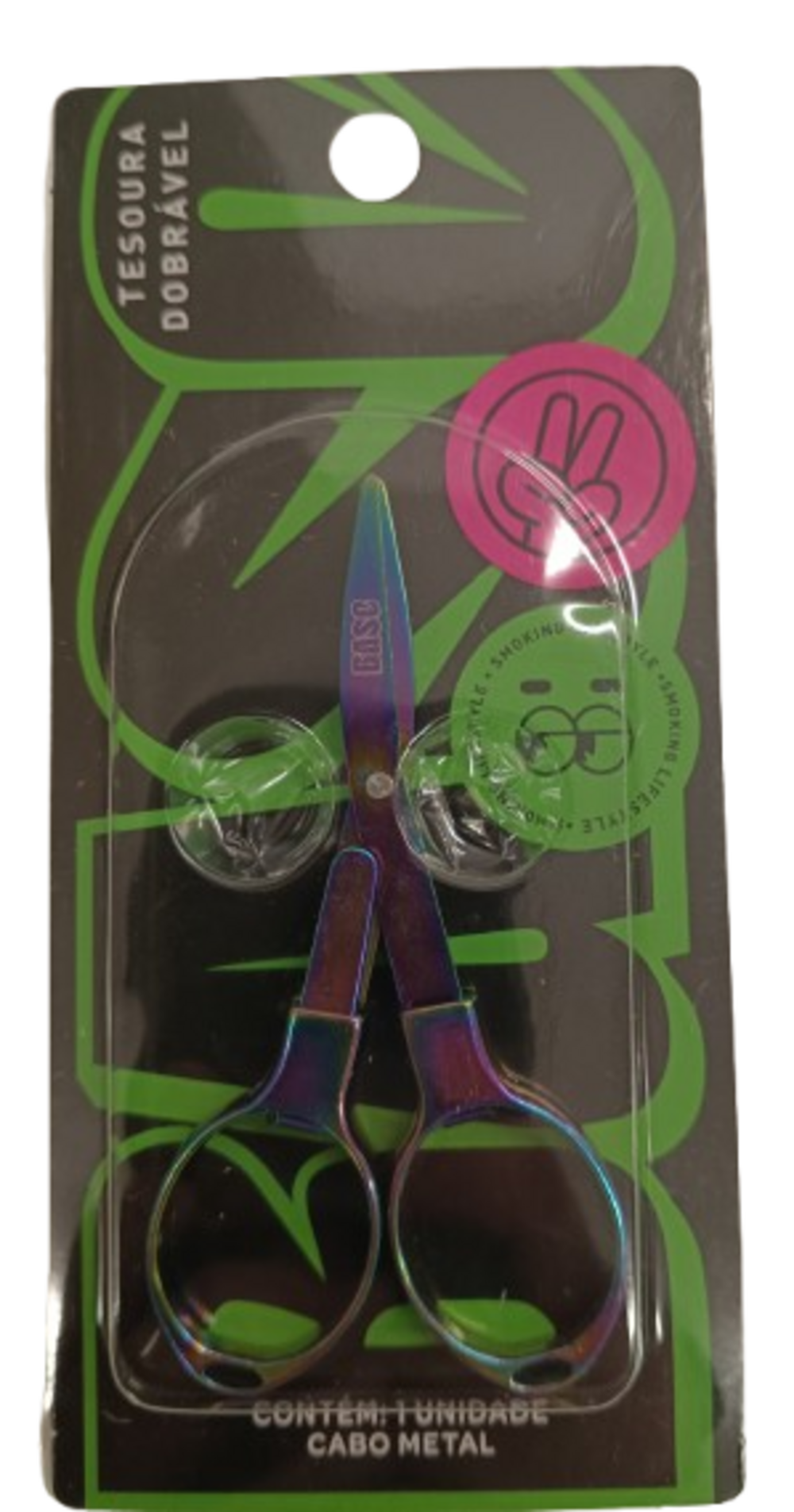 Tesoura Base Dobravel para Cortar Tabaco Camaleão