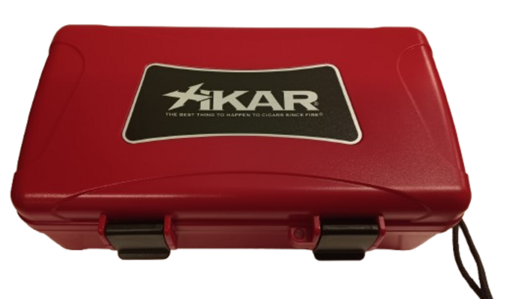 Caixa Umidora Xikar para viagem Vermelha P/10
