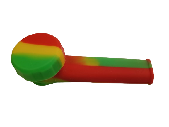 Pipe de Silicone com Tampa Vermelho