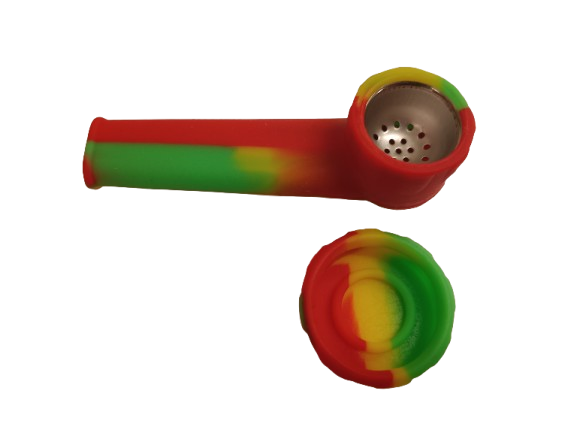 Pipe de Silicone com Tampa Vermelho