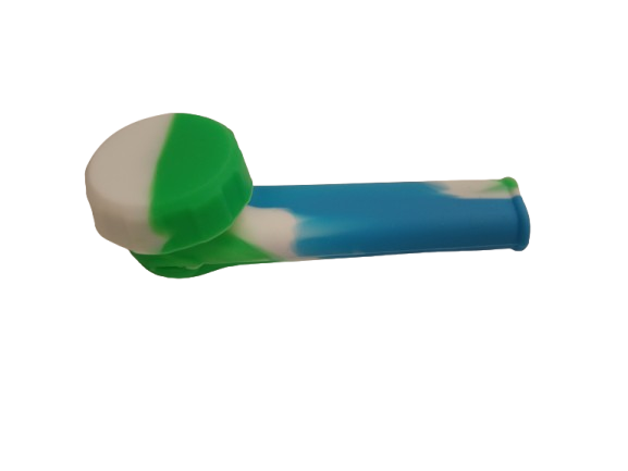 Pipe de Silicone com Tampa Azul