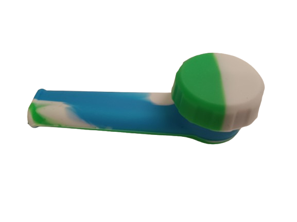 Pipe de Silicone com Tampa Azul