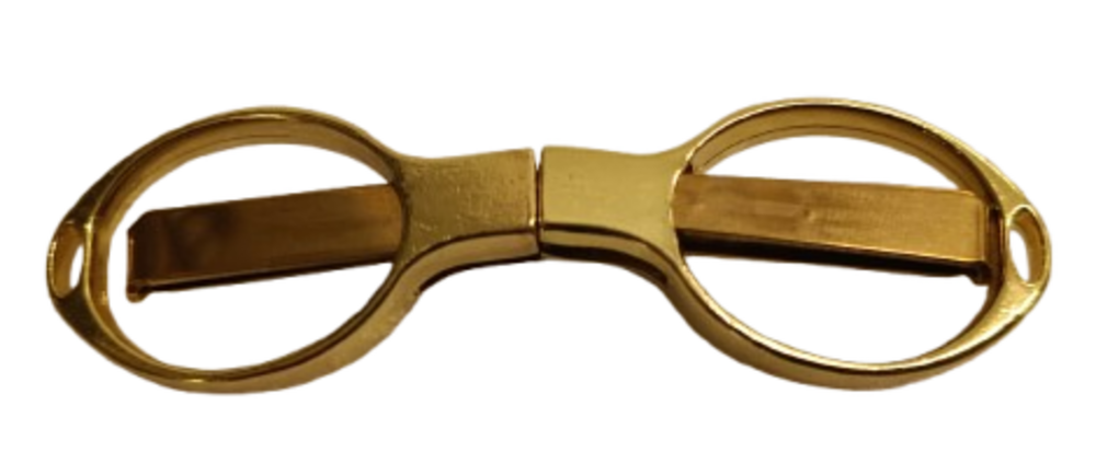 Tesoura Base Dobravel para Cortar Tabaco Dourada