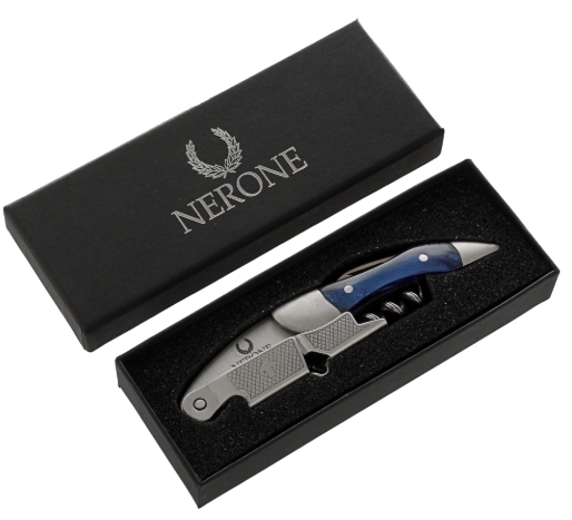 Abridor saca-rolhas Sommelier Pro Nerone Resina Azul