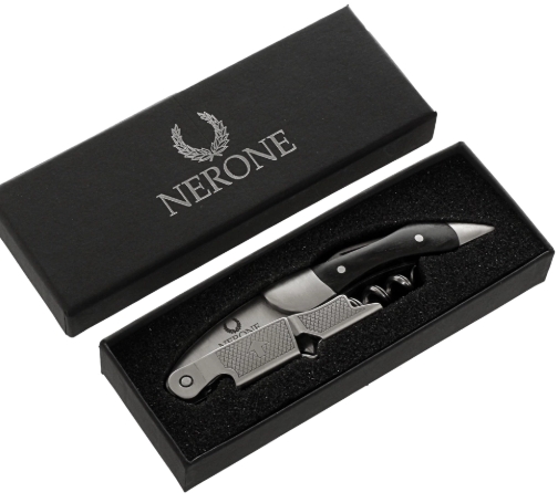 Abridor saca-rolhas Sommelier Pro Nerone Preto