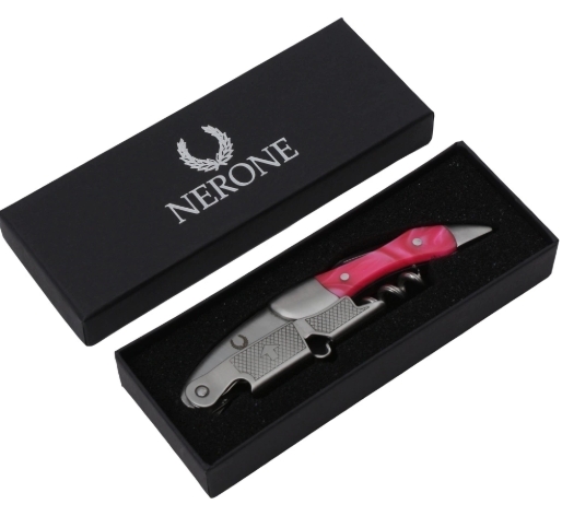 Abridor saca-rolhas Sommelier Pro Nerone Resina Rosa
