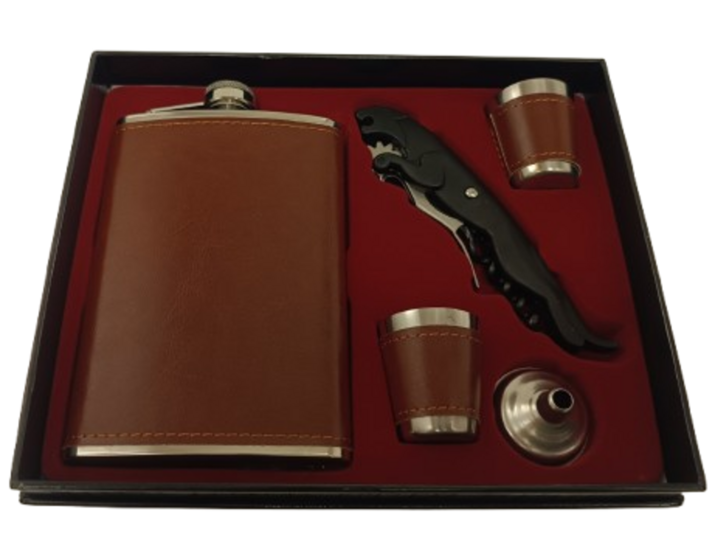 kit frasco de bebida com Abridor de Garrafa